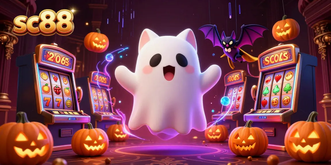 Experience thrilling slots action with sc88 at a haunted casino featuring vibrant characters.