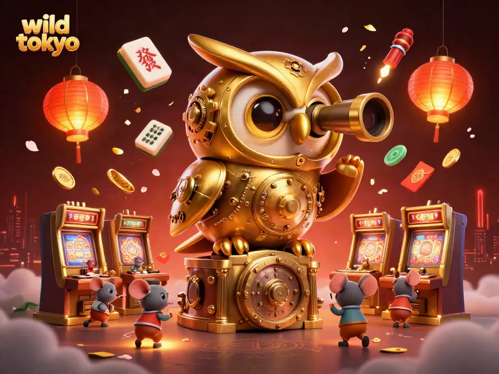 Engage in exhilarating action with wild tokyo slots, featuring a dynamic casino scene and charming animated elements.