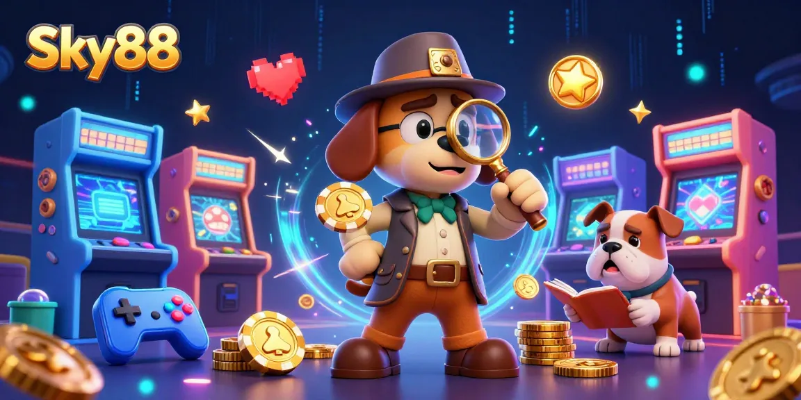 Experience thrilling gaming with Sky88's exciting casino adventure involving a detective and his clever bulldog companion.