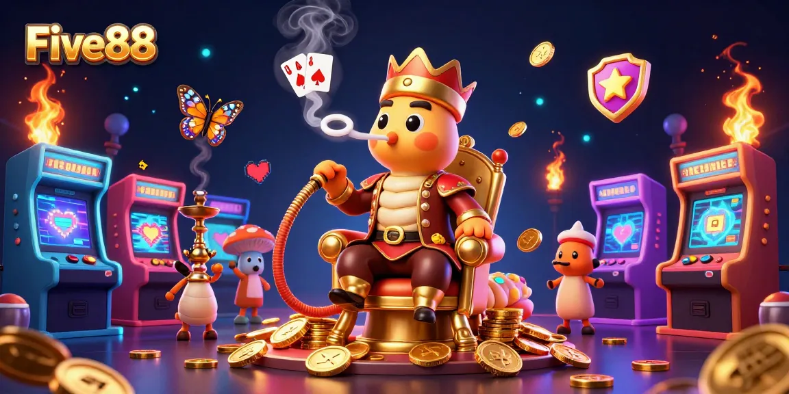 Experience thrilling gameplay at Five88 with dynamic symbols, vibrant colors, and engaging casino elements.