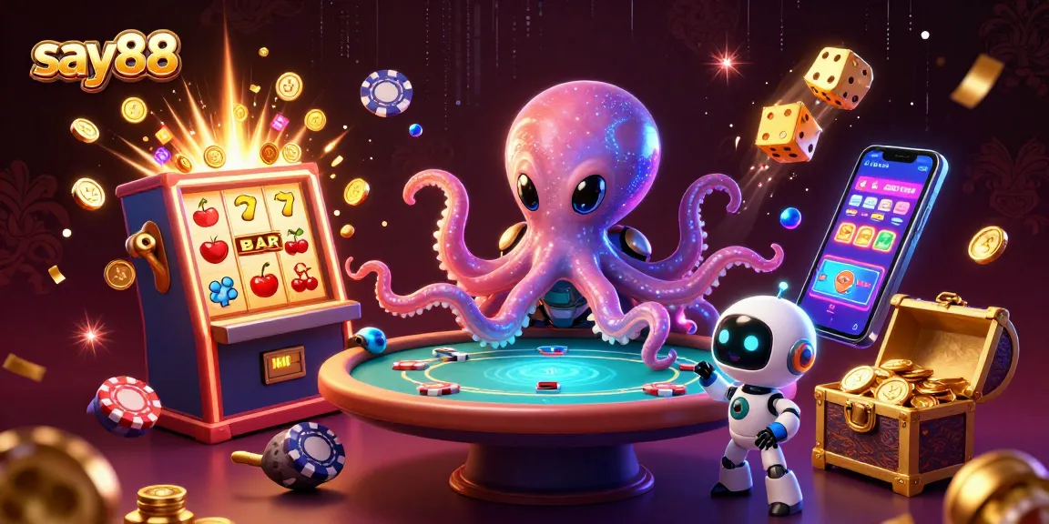 Win big at say88 with vibrant casino games featuring a playful alien octopus and exciting jackpots